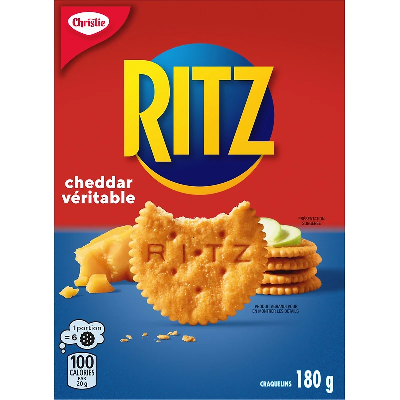 Ritz Real Cheddar Cheese Crackers, 180 g