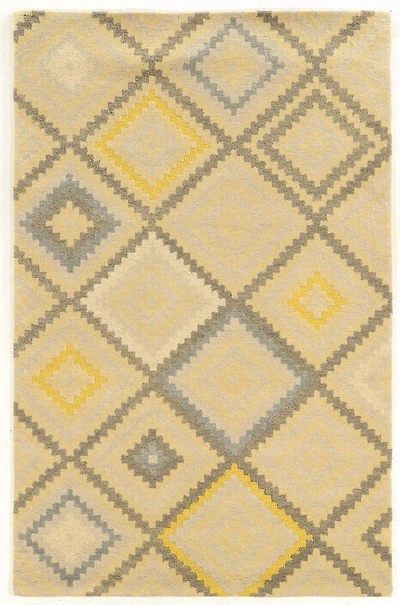 Aspire Wool Stitch Natural & Grey 5' x 8' Area Rug