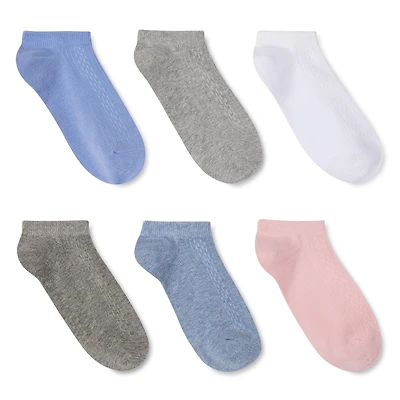 Lot de 6 paires de chaussettes de coupe basse George pour femmes Pointures 4-10