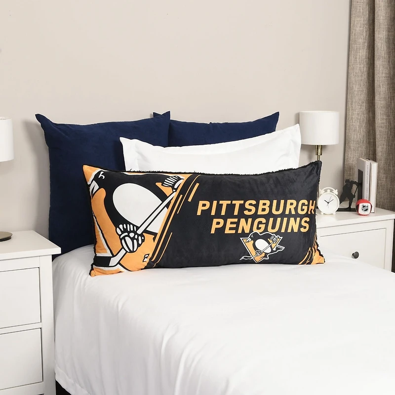 Oreiller de corps des penguins de pittsburgh de la LNH