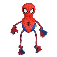 Jouet pour chien en corde en peluche avec couineur Spiderman