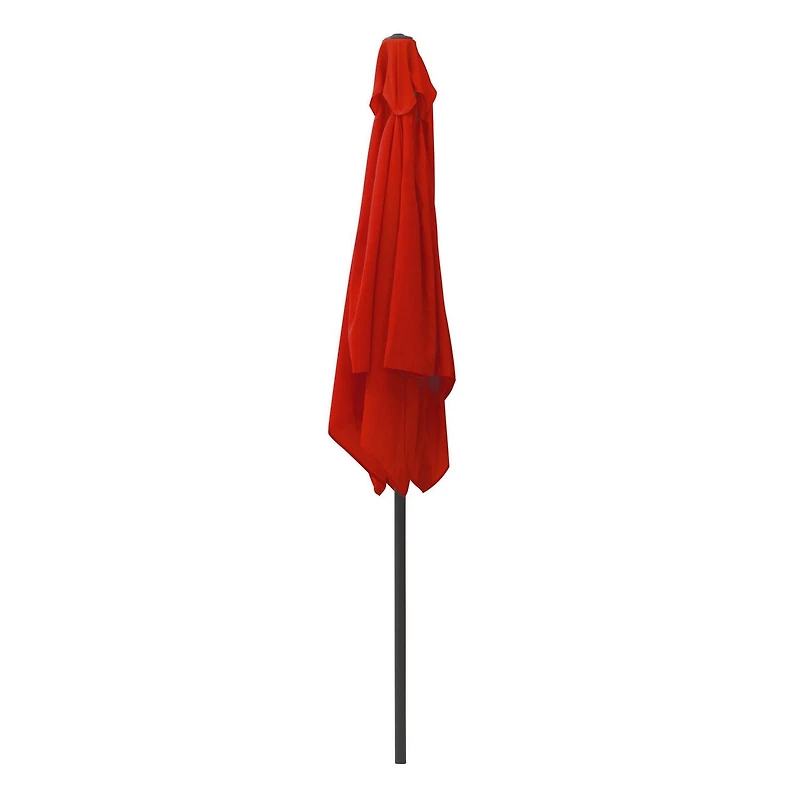 CorLiving 6.5ft x 6.5ft Square Durable Fabric Canopy Tilting Outdoor Umbrella with Steel Frame