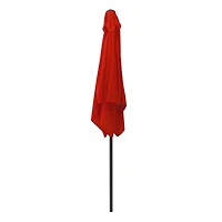 CorLiving 6.5ft x 6.5ft Square Durable Fabric Canopy Tilting Outdoor Umbrella with Steel Frame