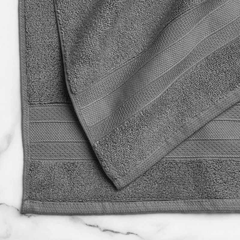 hometrends Solid Bath Towel 6-Piece Set, Charcoal