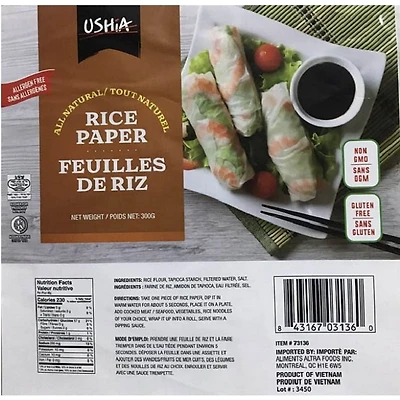 Carré de papier de riz