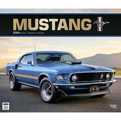 BrownTrout Mustang 2024 14x24 Inch Deluxe Wall Calendar, 9781975466671