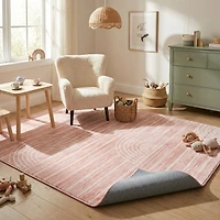 Tapis d'intérieur doux pour enfants, tapis de jeu arc-en-ciel Rug Branch