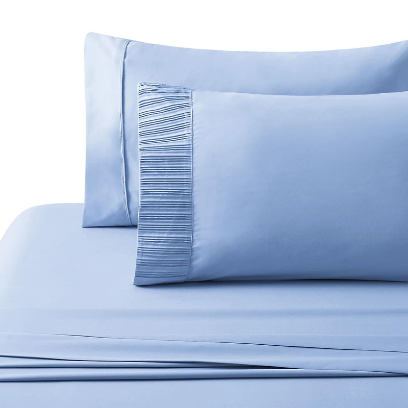 Literie Marina Décoration ultra douce et soyeuse en rayonne de bambou, toutes saisons, bleu