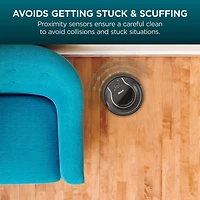 Shark RV750CA, Aspirateur ION Robot a connectivité Wi-Fi et commande vocale, Noir, 35W