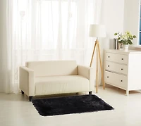 Home Decor Inc Mainstays Kids Faux Fur Rug, Black – 30" x 45", Soft Faux Fur Area Rug