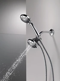 Ensemble combiné de douchette et pomme de douche 3.75 po à 3-réglages en Chrome Ensemble combiné de douchette et pomme de douche 3.75 po à 3-réglages en Chrome