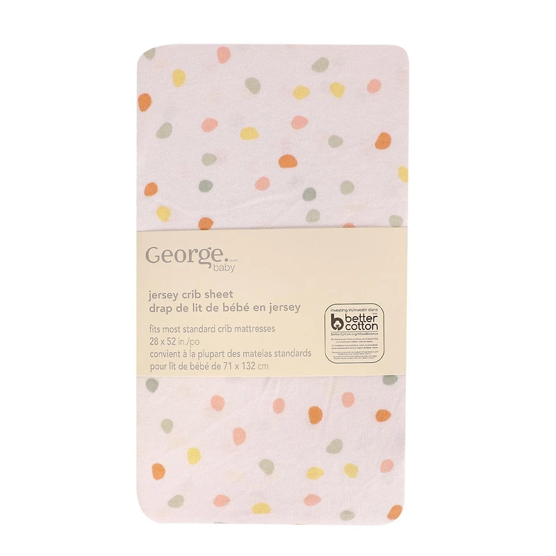 George Baby Fitted Jersey Crib Sheet