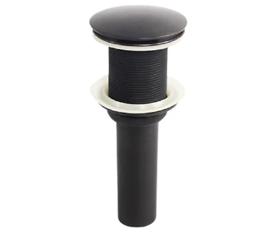 DROP Bath and Kitchen DR091048 Black Pop-Up Bathroom Sink Drain without Overflow