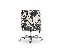 Monroe Black Cow Print Office Chair