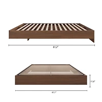 Nexera Alibi Queen Platform Walnut Bed
