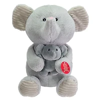 Kid Connection soft animal mama with baby 14''H Elephant