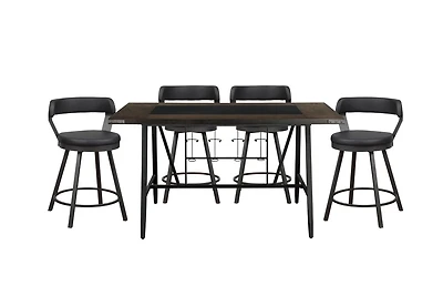 Topline Home Furnishings 5-piece Counter Height Dining Set