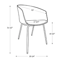 Chair with Metal Legs from the collection Flam South Shore