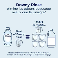 Downy Rinse & Refresh Free & Gentle Laundry Odour Remover and Fabric Softener, Fragrance Free, No Dyes or Heavy Perfumes, 1.43 L