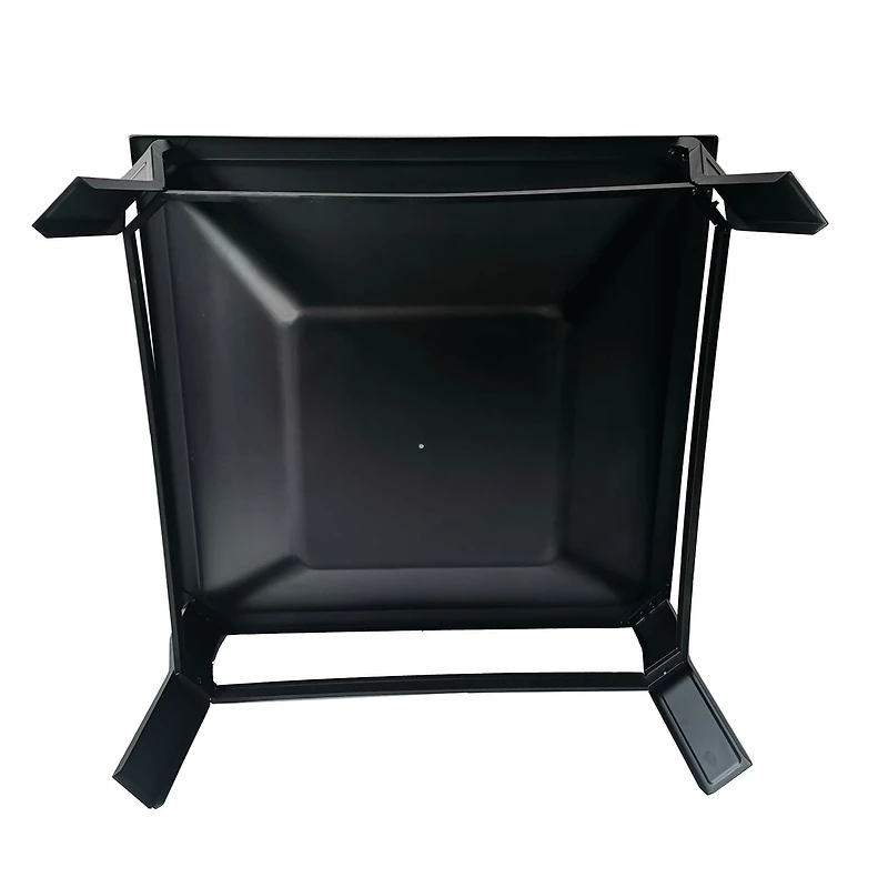 Foyer carré en acier de 76 cm Taille : L 76 cm x W 76 cm x H 52 cm