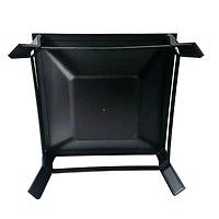 Foyer carré en acier de 76 cm Taille : L 76 cm x W 76 cm x H 52 cm