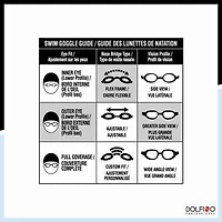 Lunettes de natation Dolfino Pro Performa pour adultes - Bleu / Blanc