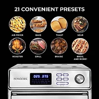 Kalorik MAXX® Friteuse à Air à Porte Unique de 26 Qt avec 21 préréglages, température de saisie de 500F et 5 accessoires (AFK26SD5SS43) Friteuse à Air à Porte Unique avec 5 Accessoires
