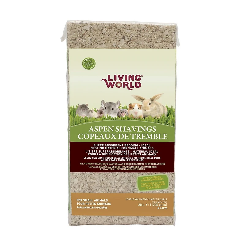 Living World Aspen Shavings, 20 L (1200 cu in)