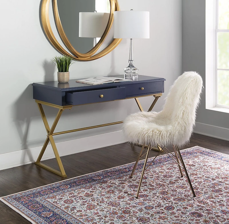 Parker Blue and Gold Campaign Desk