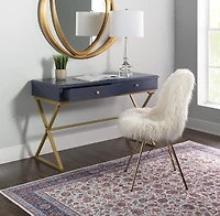 Parker Blue and Gold Campaign Desk