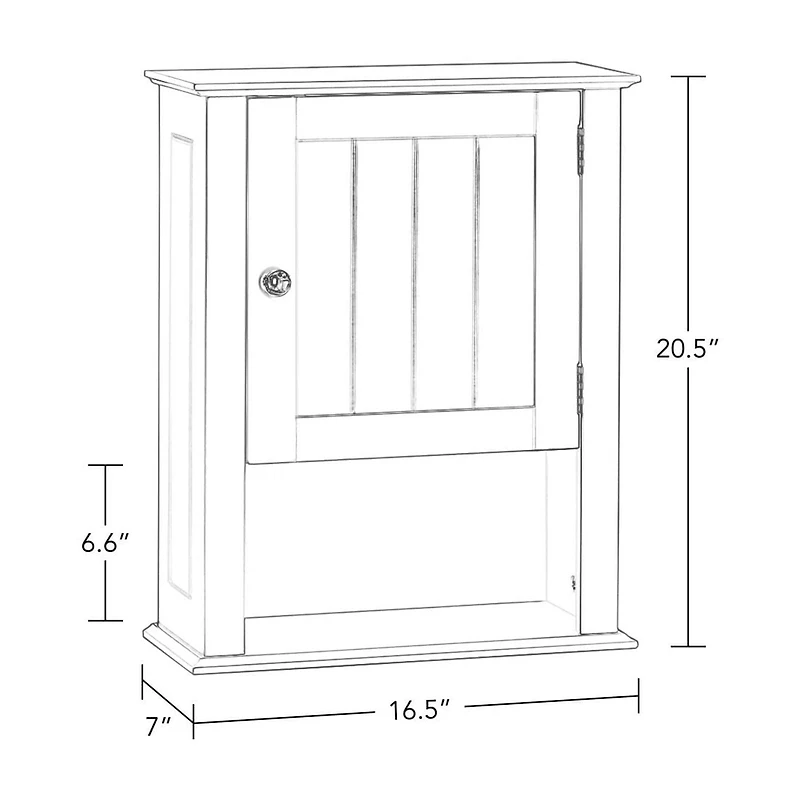 Ashland Collection Maison RiverRidge® Armoire murale de salle de bain, 16,54 po. (larg) x 20,47 po. (haut) x 7,09 po. (p), blanc