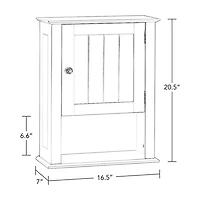 Ashland Collection Maison RiverRidge® Armoire murale de salle de bain, 16,54 po. (larg) x 20,47 po. (haut) x 7,09 po. (p), blanc