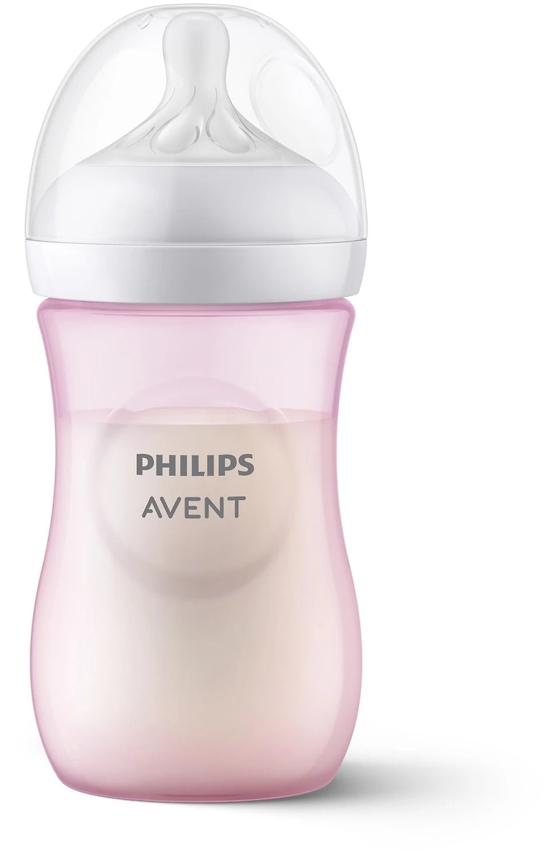 Philips Avent Natural Baby Bottle Pink Baby Gift Set With Snuggle, SCD838/03, Avent Baby Bottle Gift Set