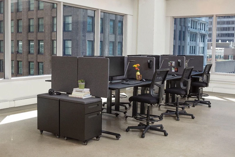 Luxor Récupère le Panneau de Confidentialité de Bureau de 48 Po de Largeur x 24 Po de Hauteur - Bleu