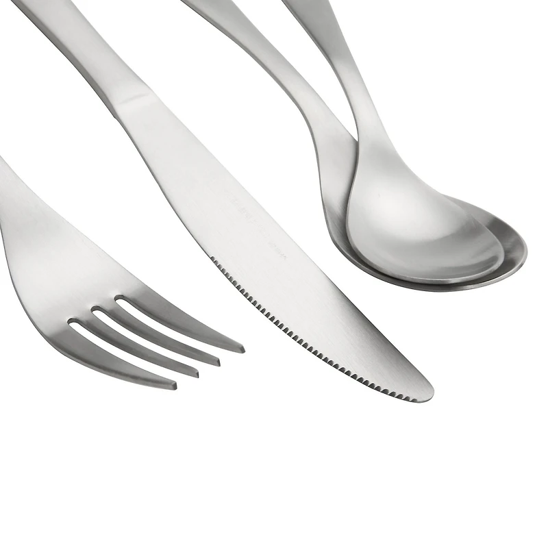 Home Trends 16 Piece Stainless Steel Flatware Set, HT 16 Piece Flatware