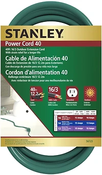 Stanley Power Cord 40 Green, Power Cord 40 Green