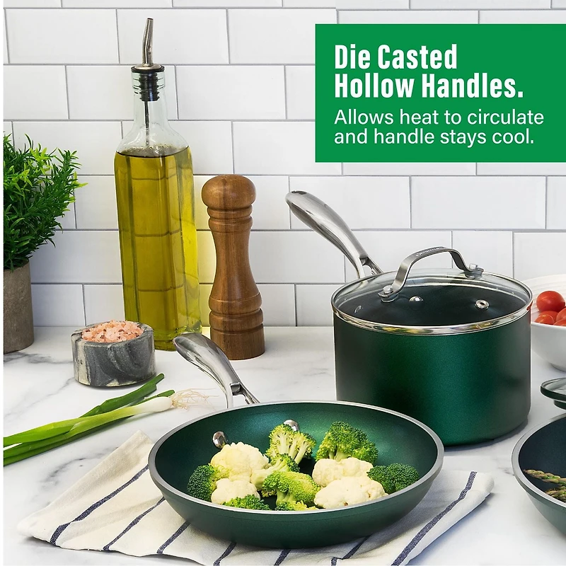Granitestone Diamond 20 Piece Nonstick Emerald Aluminum Pots and Pans Cookware & Bakeware Kitchen Set