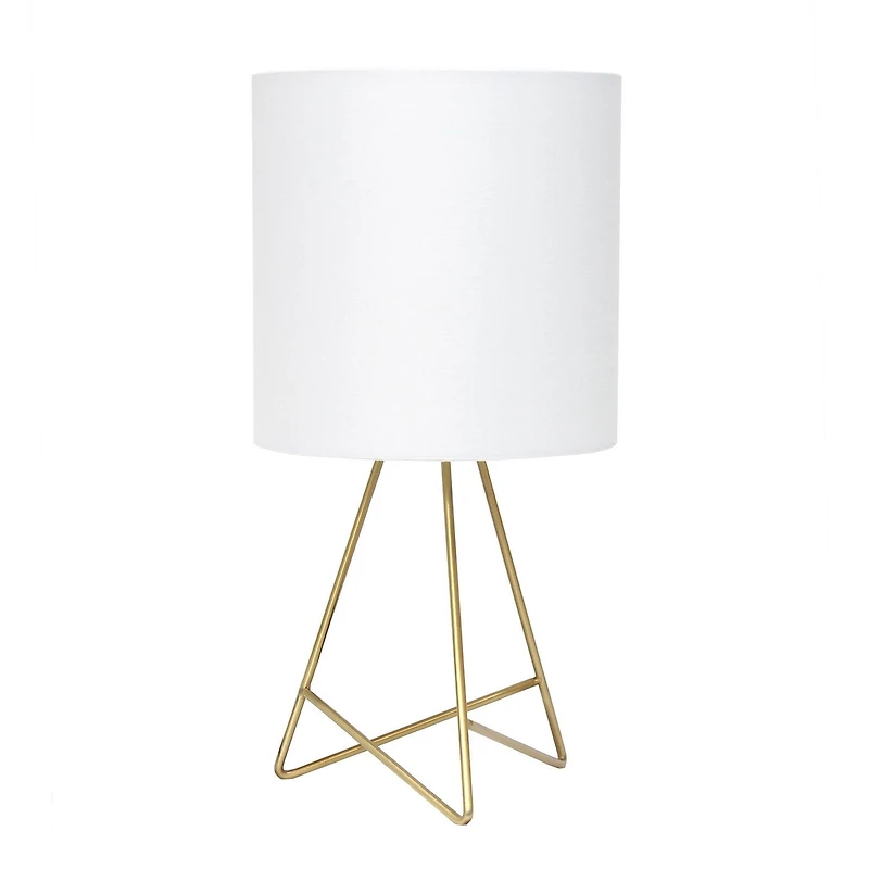 Simple Designs Down to the Wire Table Lamp with Fabric Shade