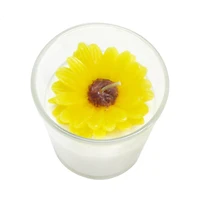 7oz Pineapple Flower Scented Flower in Glass Candle