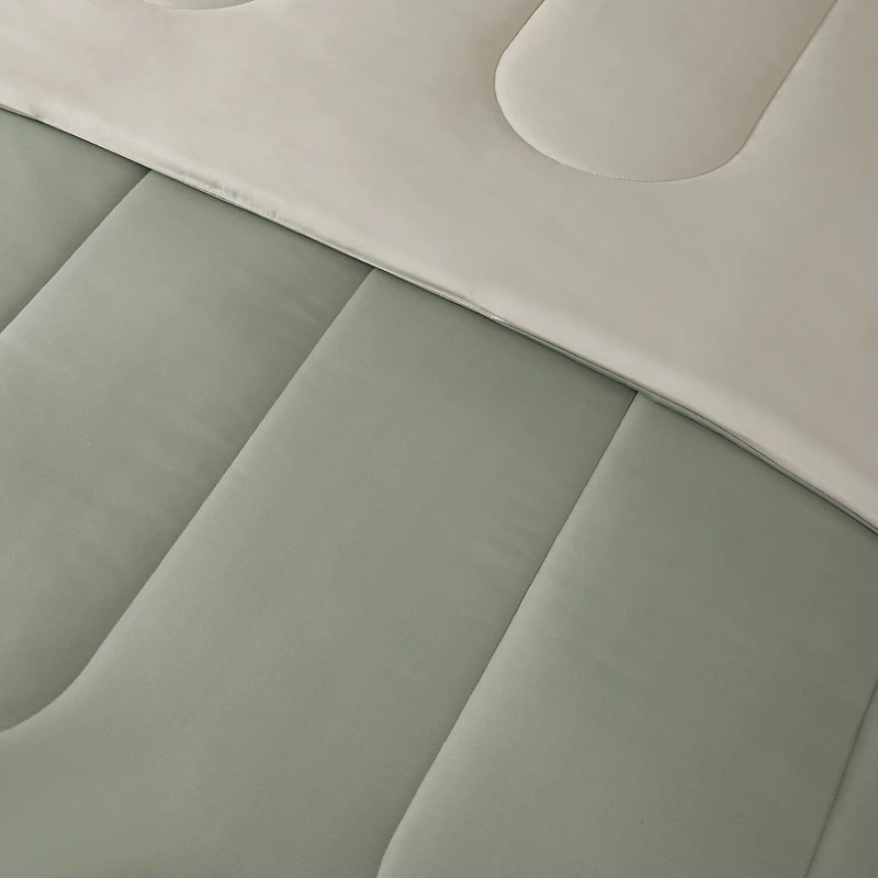 Mainstays Couette Vert Reversible 1 Place
