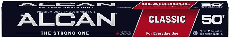 AlcanMC Papier d'Aluminium Standard 12 po x 50 pi , 1 rouleau