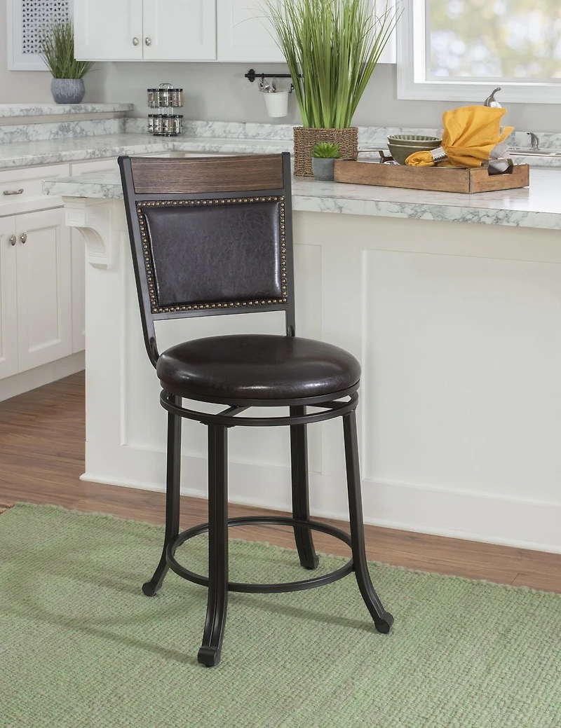Tabouret de comptoir pivotant Trager