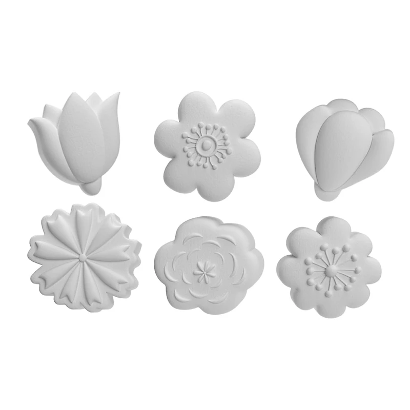 Anker Play! Create and Paint Garden Stakes - 6 Plaster Flower Stakes for Kids