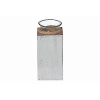 IH Casa Decor White Woodonen Doalight Bandle Avec Corde 6,30"