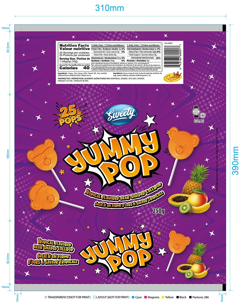 L - POPS BEAR SHAPE - FRENCH