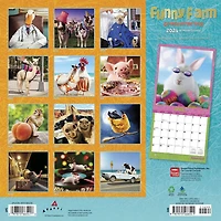 BrownTrout Avanti Funny Farm 2024 12x24 Inch Square Wall Calendar, 9781975466541