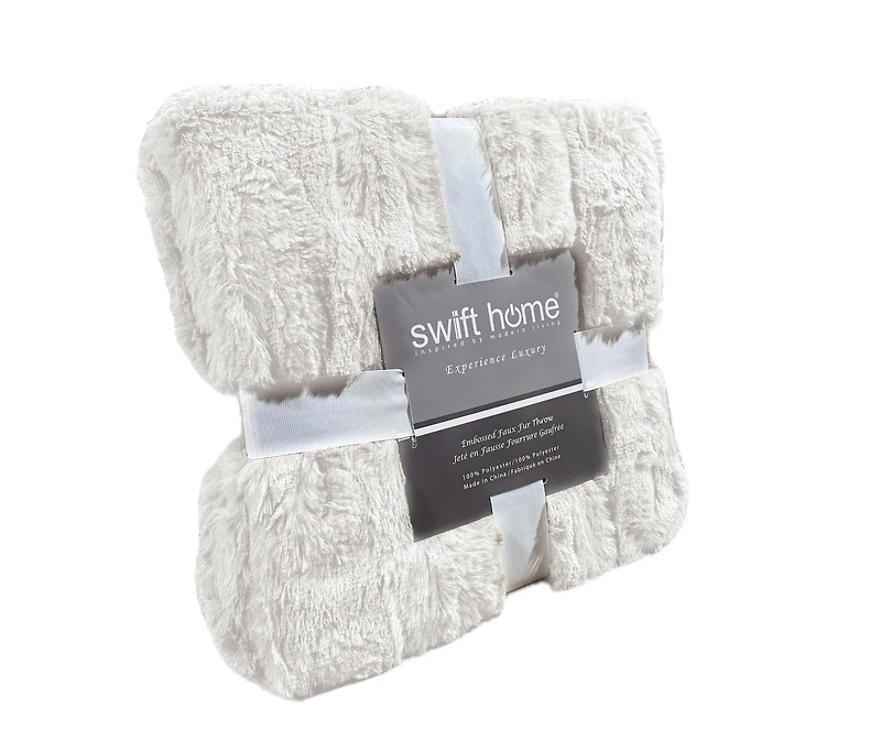 Swift Home Luxury Faux Fur Throw