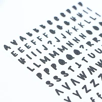 CRAFTY & CO. autocollants d'alphabet, noirs, décoratifs, 518 pièces, bricolage, artisanat ALPHA STKR 518PC BLK