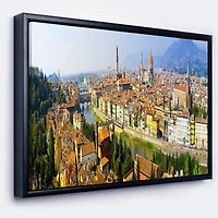 Design Art Florence Panoramic View Framed Canvas Art Print