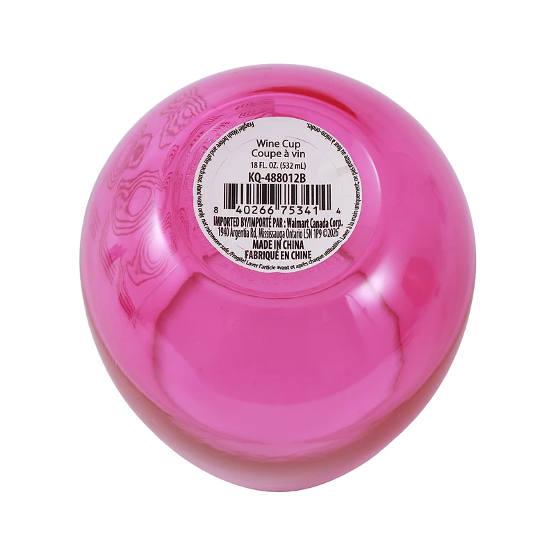 Coupe à vin Façon de célébrer l'amour, Saint-Valentin, rose